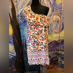 Sequin Hearts large summer dress with one shoulder